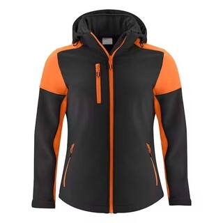 Image of Printer Prime Softshell Jas dames zwart/oranje - maat XXL