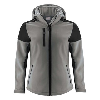 Image of Printer Prime Softshell Jas dames staalgrijs/zwart - maat XS