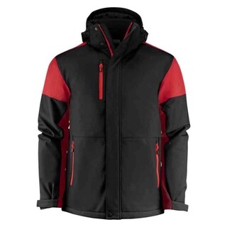 Image of Prime Padded Softshell Jas heren zwart/rood - maat XL