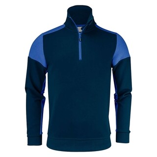 Image of Printer Prime Halfzip Sweater unisex marine/kobalt - maat XL