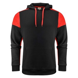 Image of Printer Prime Hoodie unisex zwart/rood - maat L