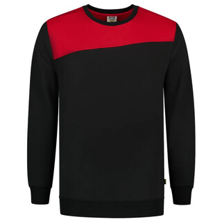 Image of Tricorp Sweater Bicolor Naden 302013 Zwart/Rood Maat XS