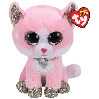 Image of Ty Beanie Boo's Fiona Pink Cat 15cm