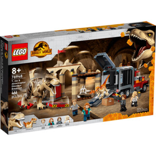 Image of LEGO Jurassic World 76948 - T. rex & Atrociraptor dinosaurus ontsnapping