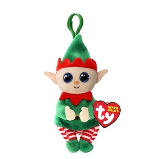 Image of Ty Beanie Boo's Clip Christmas Elf GreenBelly 7cm