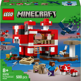 Image of Lego 21270 Minecraft The Mooshroom House