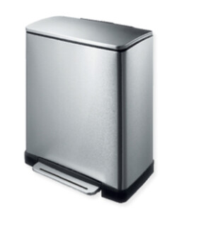 Image of EKO - Europe E-Cube Step Bin Rechthoekig Roestvrijstalen Prullenbak