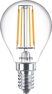 Image of Philips Filamentkaarslamp helder 40W P45 E14 x2