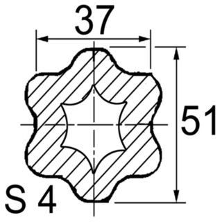 Image of Walterscheid Profielbuis L.1450 Binnen 37x51x6 Prof.(s4)