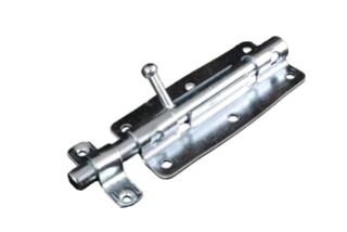 Image of Hangslotschuif met bocht - 180mm - Blauw verzinkt