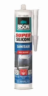 Image of Bison Super Silicone Sanitair Wit Koker - 300 ML