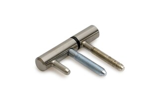 Image of Inboorpaumelle / Ø 14 Mm / Zwarte Nylon Ring / Voor Houten Deuren En Kozijnen / Staal Rvs Finish