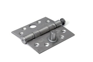 Image of Kogellagerscharnier / 3 Mm / Rechte Hoeken / 89X89 Mm / Rvs Pen / Rvs Geborsteld / Skg***®