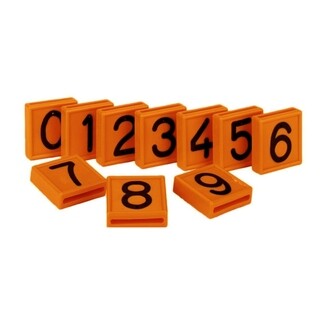 Image of CRS 1 Kokernummer (Oranje / Zwart Cijfer / Nummer 1) - Box A 10 Stuks