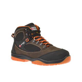 Image of Sixton Peak Werkschoenen Sound S3 ESD Bruin/Zwart/Oranje Maat 40