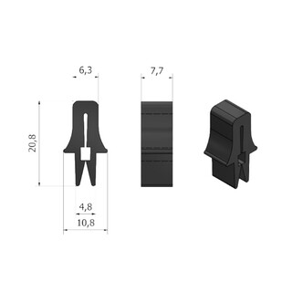 Image of Schermdoekknijper Zwart 21 MM (1000 Stuks)