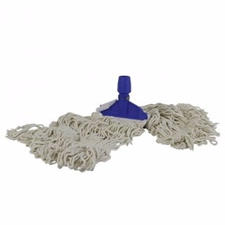Image of Dweilmop Eerste Kwaliteit 400 Gram Gelust Met Band 2 Stuks Met 1 Mopklem