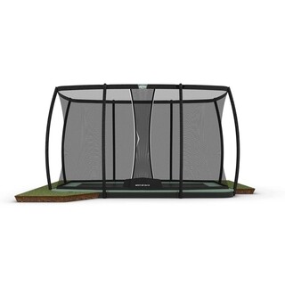 Image of Berg Ultim Champion Eco Flatground Trampoline 410 Groen - Incl Safety Net DLX XL