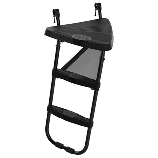 Image of BERG Ladder Zwart Met Platform Voor Framehoogte 85-95 cm