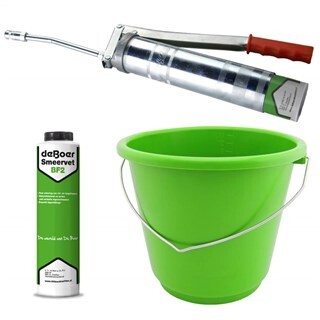 Image of De Boer Actieset 12x Vetpatroon BF2 (Lube Shuttle Patroon) + Vetspuit + Emmer