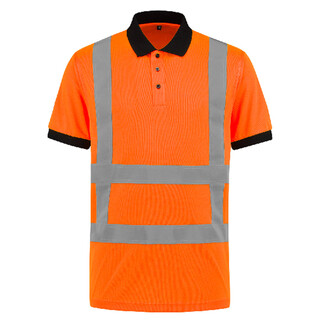 Image of De Boer Hi-Vis Poloshirt RWS Oranje Maat XXL