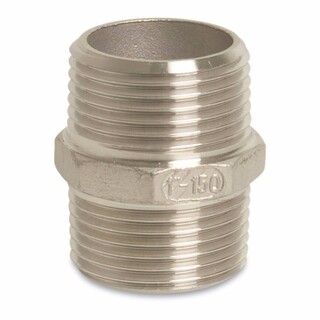 Image of RVS Nr. 280 - Dubbele nippel buitendraad 3/4 inch