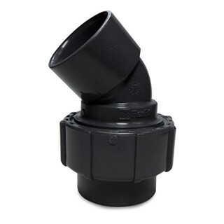 Image of FlexFit Knie 45° PVC-U 50 mm knel x lijmmof grijs
