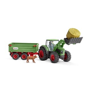 Image of schleich Farm Life FARM WORLD Tractor met aanhanger 42379