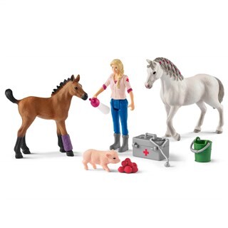 Image of schleich FARM WORLD Arts bezoekt merrie en veulen - 42486