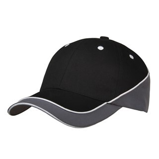 Image of Cap Luxe Sports Zwart/Antraciet Maat 58
