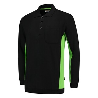 Image of Tricorp Polosweater Zwart/Groen Maat XS