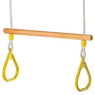 Image of Trapeze Met Ringenset Essenhout Geel