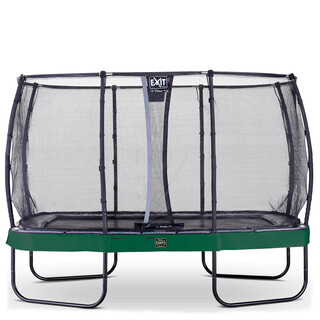 Image of EXIT Elegant Premium trampoline 214x366cm met Deluxe veiligheidsnet - groen