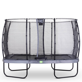 Image of EXIT Elegant trampoline 214x366cm met Economy veiligheidsnet - grijs
