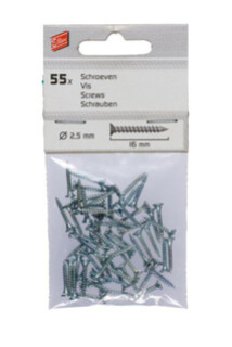 Image of Ellen Tochtstripschroeven verzinkt 2,5x16mm 55st