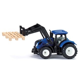 Image of Siku 1544 - New Holland Met Palletlader En Pallet 1:87