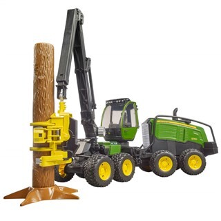 Image of Bruder 02135 - John Deere 1270G Met 1 Boomstam