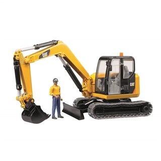 Image of Bruder 02466 - Cat Mini Kraan en Bestuurder 1:16