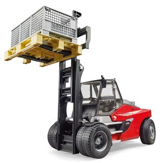 Image of Bruder 02513 - Heftruck Met Pallet En 3 Pallet Boxen 1:16