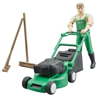 Image of Bruder 62103 - Tuinman Met Grasmaaier En Accessoires