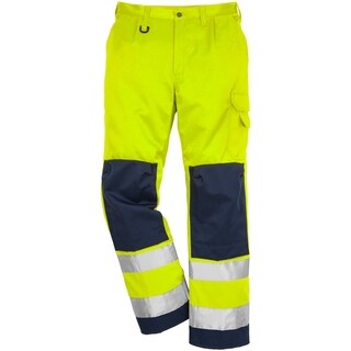 Image of Fristads Kansas Hi-Vis Broek 2001 THGl Geel/Marine Maat 58