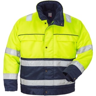 Image of Fristads Hi-Vis Winterjack 444 PP Geel/Marine Maat 3XL