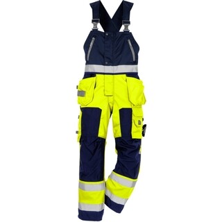 Image of Fristads Hi-Vis Amerikaanse Overall 1014 Geel/Marine Maat C54