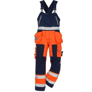 Image of Fristads Hi-Vis Amerikaanse Overall 1014 Oranje/Marine Maat C58