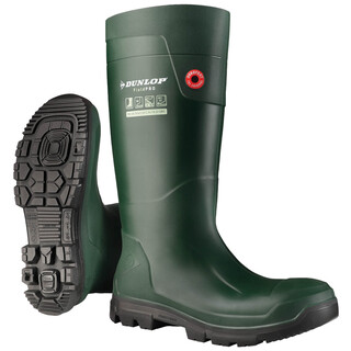 Image of Dunlop Regenlaars Fieldpro Onbeveiligd Groen Maat 36