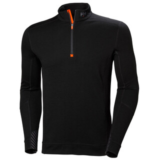 Image of Helly Hansen Thermoshirt Lifa Merino Half Zip Zwart Maat L