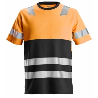 Image of Snickers Allroundwork Highvis Tshirt Xs Hv Oranje Zwart