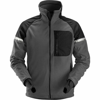 Image of Snickers Fleece Jack 8005 Staal Grijs - Zwart (5804) Maat XS