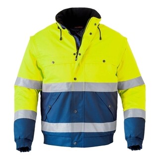 Image of HAVEP Hi-Vis All Season Jack 5139 Geel/Marine Maat S