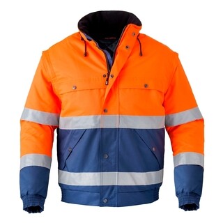 Image of HAVEP Hi-Vis All Season Jack 5139 Oranje/Marine Maat S